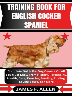 cover image of TRAINING BOOK FOR ENGLISH COCKER SPANIEL